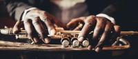 musical instrument and musician's hands